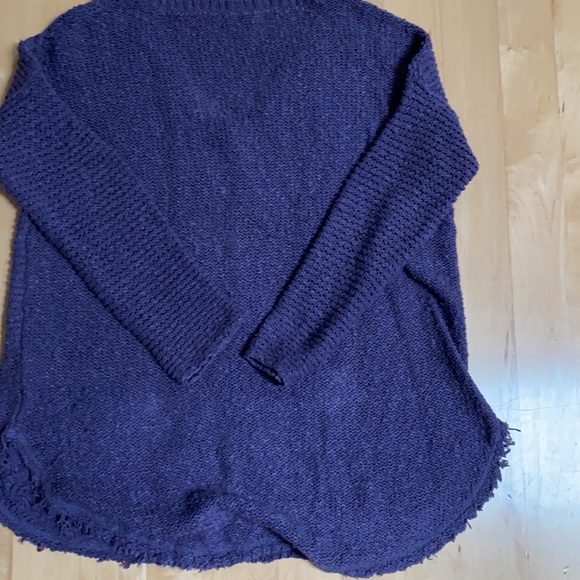 Free People purple cotton tunic sweater - Picture 3 of 10